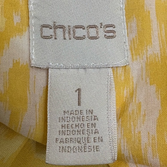 Chico's Medallion Glow Golden Haze Woven Lightweight Top Size M - Picture 6 of 10